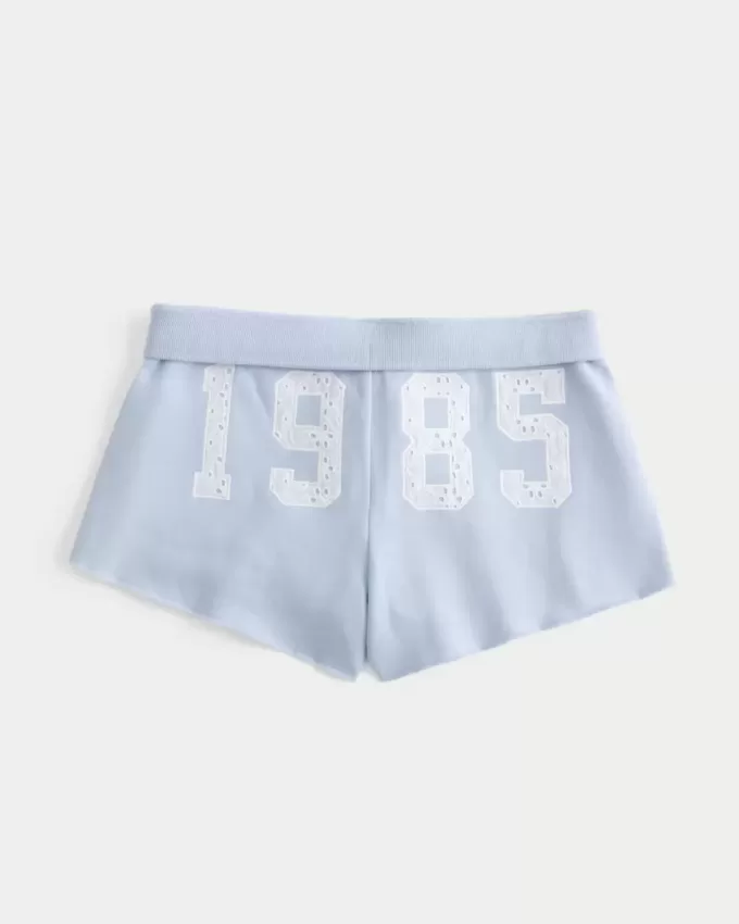 Lace Graphic Mini Fleece Shorts