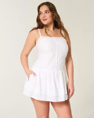 Lace Trim Mini Dress