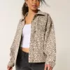 Leopard Print Denim Jacket