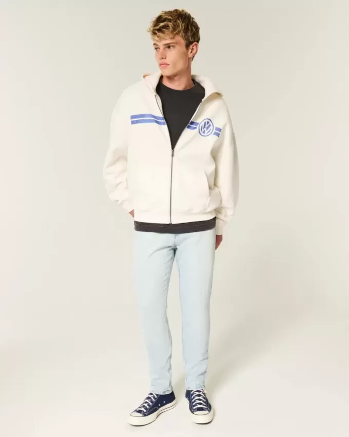 Light Wash Athletic Skinny Jeans