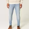 Light Wash Athletic Skinny Jeans