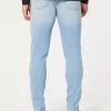 Light Wash Athletic Skinny Jeans