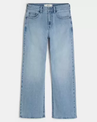 Light Wash Baggy Bootcut Jeans