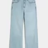 Light Wash Baggy Bootcut Jeans