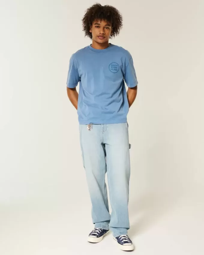 Light Wash Baggy Painter Jeans