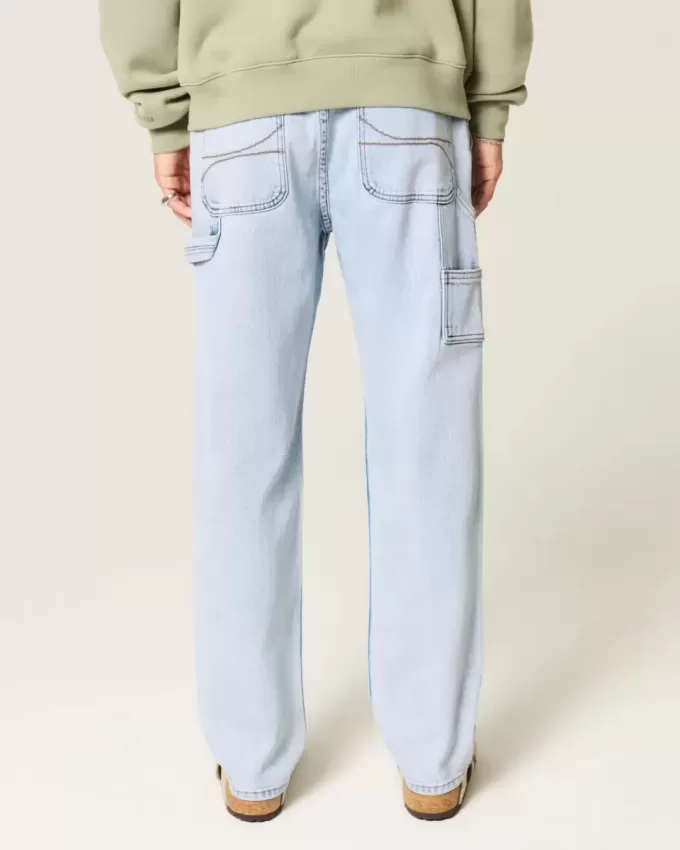 Light Wash Loose Painter Jeans
