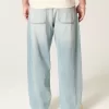 Light Wash Skater Baggy Jeans