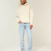Light Wash Slim Straight Jeans