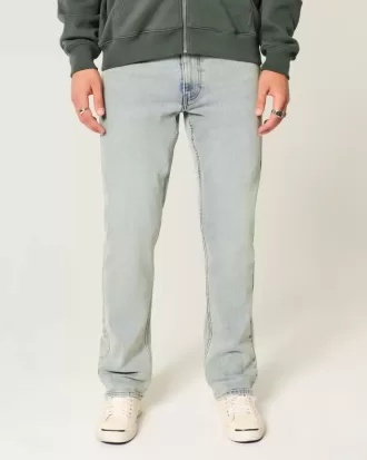 Light Wash Slim Straight Jeans
