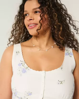 Linen Blend Button-Through Top