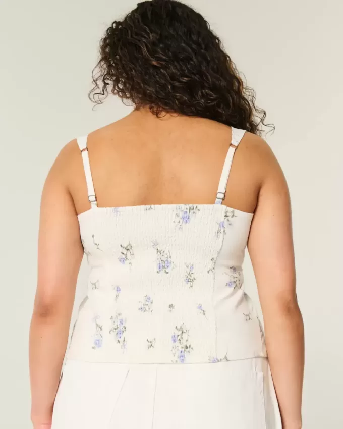 Linen Blend Button-Through Top