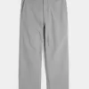Linen-Blend Flex Waist Baggy Pants
