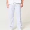Linen-Blend Loose Pull-On Pants