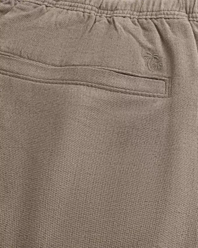 Linen-Blend Loose Pull-On Pants