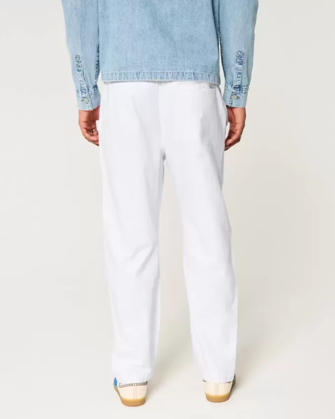 Linen-Blend Loose Pull-On Pants