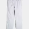 Linen-Blend Loose Pull-On Pants
