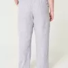 Linen-Blend Pull-On Baggy Pants