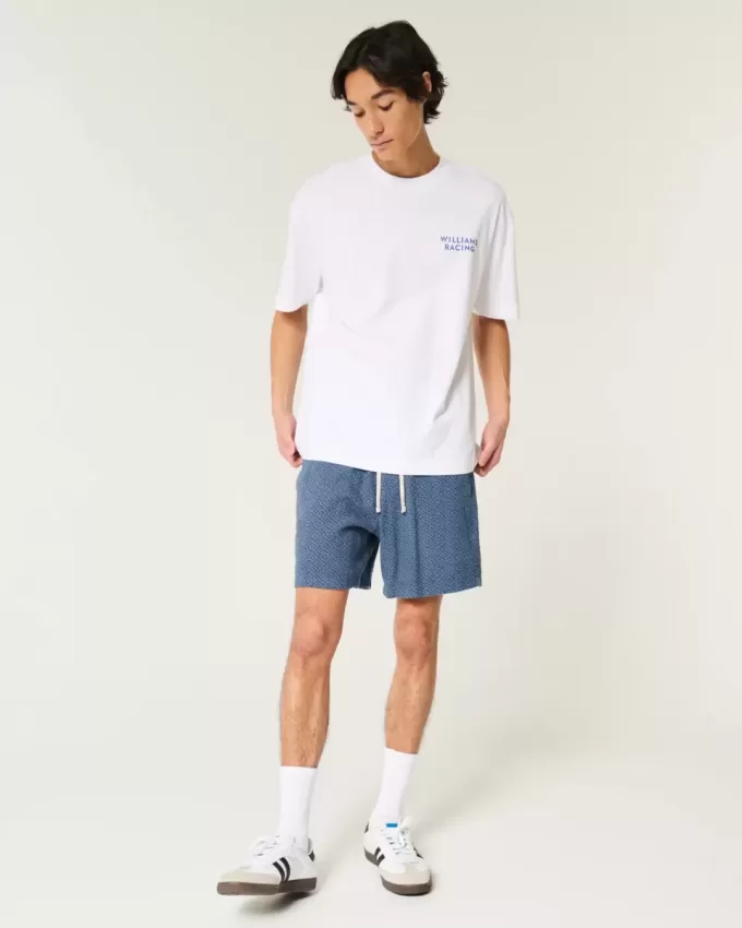 Linen-Blend Pull-On Shorts