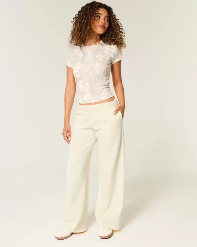 Love You Graphic Wide-Leg Sweatpants