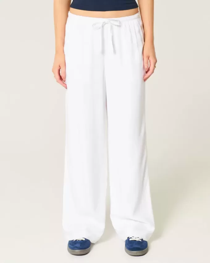 Low-Rise Baggy Pull-On Pants