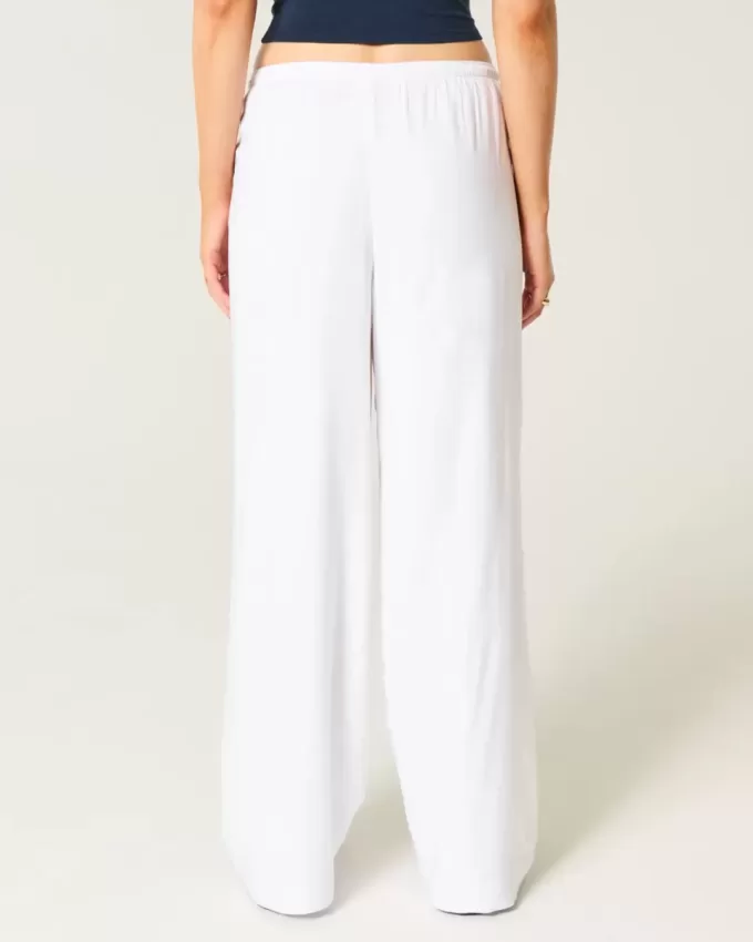 Low-Rise Baggy Pull-On Pants