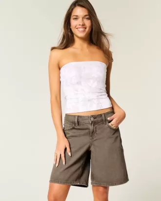 Low-Rise Brown Baggy Jort