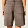 Low-Rise Brown Baggy Jort