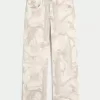 Low-Rise Camo Baggy Jeans