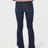 Low-Rise Dark Wash Boot Jeans