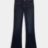 Low-Rise Dark Wash Boot Jeans