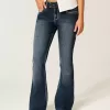 Low-Rise Dark Wash Bootcut Jeans
