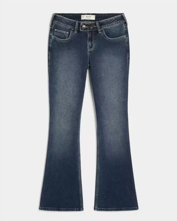 Low-Rise Dark Wash Bootcut Jeans