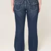 Low-Rise Dark Wash Bootcut Jeans
