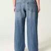 Low-Rise Dark Wash Class of ’26 Embroidered Baggy Jeans