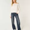 Low-Rise Dark Wash Loose Jeans