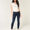 Low-Rise Dark Wash Super Skinny Jeans