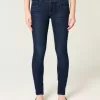 Low-Rise Dark Wash Super Skinny Jeans