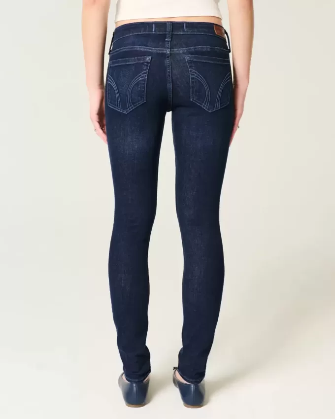 Low-Rise Dark Wash Super Skinny Jeans