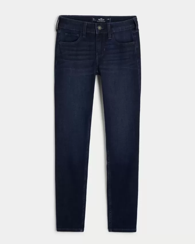 Low-Rise Dark Wash Super Skinny Jeans