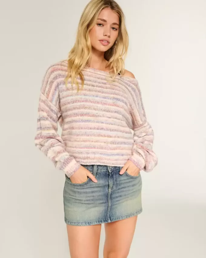 Low-Rise Denim Mini Skirt