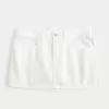 Low-Rise Denim Mini Skort