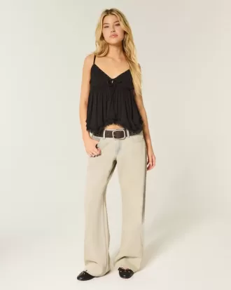 Low-Rise Light Wash Baggy Jeans