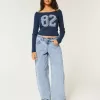 Low-Rise Light Wash Tapered Baggy Jeans