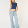Low-Rise Medium Wash Baggy Jeans