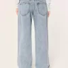 Low-Rise Medium Wash Baggy Jeans