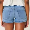 Low-Rise Medium Wash Denim Shortie Shorts