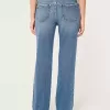 Low-Rise Medium Wash Relaxed Straight Jeans
