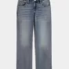 Low-Rise Medium Wash Relaxed Straight Jeans
