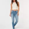 Low-Rise Medium Wash Super Skinny Jeans