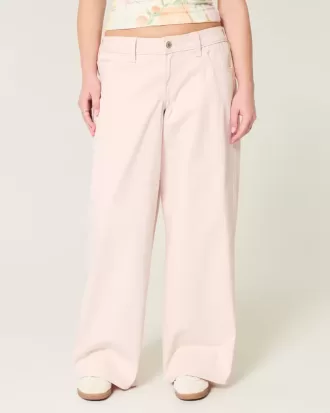 Low-Rise Pink Super Baggy Jeans
